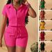 Women's African Black Fashion Stand Collar Button Short Sleeve Two Piece Set Colorful Style Clothing_ecoleips.com