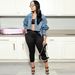 Women's Clothing Irregular Two-Wear Denim Jacket Indigo Blue Solid Workwear Streetwear Metal Buttons Spring/Autumn Fashion_ecoleips.com
