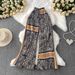 Women's High-Waisted Wide Leg Pants Leopard Print Casual Slimming Draped Pleated Trousers_ecoleips.com