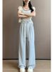 K Loose Drooping Pants For Women, New Casual Straight Leg Thin Wide Leg Pants_ecoleips.com