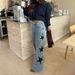 2026 New European And American Cross-Border Women's Fashion Casual Loose Straight-Leg Denim Pants With Pentagram Design_ecoleips.com