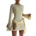 European And American Vacation Fashion Versatile Long-sleeved Dress Woolen Women's Clothing 2026 Summer_ecoleips.com