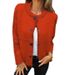 Autumn/Winter Striped Loose-Fitting Round-Neck Buttoned Long-Sleeved Versatile Sweater Jacket_ecoleips.com