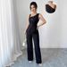 Summer Women's Off-Shoulder Suspender Suit Vest Sleeveless Straight Leg Pants Clothing_ecoleips.com