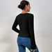 Voya Women's 2026 European And American Style V-neck Slim Fit And Slimming Long Sleeves, Inner T-shirt Base, Outer Top_ecoleips.com