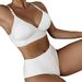 Women's Clothing Sexy Pearl Strap Bikini Swimsuit For Women High-Waisted Two Piece Solid Color Swimwear For Formal & Casual_ecoleips.com