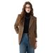 Brown Women's Blazer For Autumn And Winter 2025, New Korean Style, Loose, Casual, Slimming Small Jacket_ecoleips.com