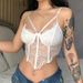 European And American Women's Polka Dot Mesh Lace Suspenders Top Navel Baring Fishbone Design Summer New Fashion 2022_ecoleips.com