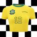 European And American Hot Girl Football Number 12 Printed Sexy Short-sleeve Retro Brazilian Cropped Slim-fit Top T-shirt_ecoleips.com