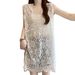 2025 New Loose Strap Hollow Out Sexy Plus Sleeveless Tank Summer Lace Large Size Women's Top_ecoleips.com