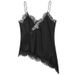 HXAO Lace Asymmetrical Top Women Tanks & Camis Summer 2025 Black Slip Sleeveless Top Ladies Y2k Backless Off Shoulder Camisole_ecoleips.com