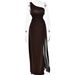 Women's Clothing Backless Oblique Shoulder High Slit Dress Sexy Fashion Shoulder Less Sleeveless Long Dress Spring And Summer_ecoleips.com