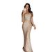 Women's Clothing Long Skirt Evening Dress Long Sleeved Tassel Dinner Dress_ecoleips.com