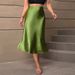 Aria Basics Aria Basics Rui Chuo Cross-Border Foreign Trade European And American Satin Midi 2025 Autumn Elegant Style Polyester_ecoleips.com