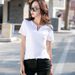 Summer Korean Version Of The New V-neck Short-sleeved Thin T-shirt Women's Slim Casual Fashion Versatile Solid Color Bottoming Shirt_ecoleips.com