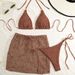 2025 New Sexy Bikini Set European And American Style Three Piece Mesh Swimsuit with Straps And Backless Design for Beach Hot Selling Women's Clothing_ecoleips.com