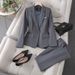 Women's Suit Set – Professional Office Blazer & Pants/Skirt, Polyester-Viscose Blend For Business & Formal Occasions (S-XXXXL)_ecoleips.com