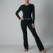 Women’s Knit Tracksuit Set – Slim-Fit Long Sleeve Top & Pants, Casual & Sporty Outfit For Fall/Winter (3 Colors, S-XL)_ecoleips.com