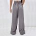 Voya Foreign Trade Women's European American Women's Clothing, New Autumn And Winter Elastic Waist Pocket Straight Loose And Casual Style Long Pants_ecoleips.com