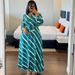 Plus Size Striped Long Sleeve Dress – Trendy A-Line Midi Dress With Belted Waist For Women (Blue, Sizes S-Xxl)_ecoleips.com