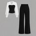 2026 European And American Style Cross-border Foreign Trade New Women's Clothing V-neck Waist-cinching Patchwork_ecoleips.com