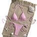 Women's Sexy Bikini Set – Adjustable Triangle Top & High-Cut Thong Bottom | Minimalist Swimwear For Beach & Pool_ecoleips.com