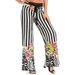 Women's Clothing Color Matching Printed Women's Loose Wide Leg Pants Sports Pants Casual Pants_ecoleips.com