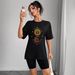 Women's Casual Round Neck Short Sleeve T-Shirt Multi-Color Style Simple Fashionable Sports Top Solid Print Loose Fit_ecoleips.com