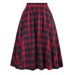 Aria Basics Aria Basics European And American Foreign Trade High Flared Autumn Winter Fashion Women's Plaid Elastic Waist A-line Skirt_ecoleips.com