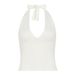 Aria Basics Aria Basics 2025 European And American Cross-Border Spring Summer New Halter Neck Lace-Up Sexy Low-Cut Backless Slim Fit Sleeveless_ecoleips.com