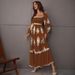 Elegant Printed Long Sleeved Dress For Women New Arrival 2025 Suitable_ecoleips.com