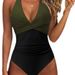 Women's Clothing One Piece Swimsuit Women's Fashion Sexy Halter Neck Lace Up Swimsuit Cross Backless Swimsuit_ecoleips.com