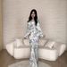 Women's Clothing New Goddess Style Fashion Temperament Lady Silky Comfortable Suit_ecoleips.com
