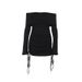 WG115 European And American Cross-border Sexy Off-shoulder Long-sleeve Dress, New Women's Pleated Waist-cinching Bodycon_ecoleips.com