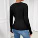 European And American Cross-border 2026 Autumn New Women's Asymmetrical Collar Hollow-out Design Long-sleeve_ecoleips.com