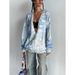 American Retro Tie-Dye Distressed Woolen Jacket Women's Winter Woolen Cardigan Summer Outer With High-End Women_ecoleips.com