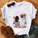 Wholesale Cross-border Women's Plus-size Letter Print Loose-fitting Family Set Short-sleeve T-shirts In European And_ecoleips.com