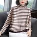 For Autumn And Winter, This Slimming, High-Necked Women's Long-Sleeved T-Shirt Made Of Premium Wool Fabric Offers A Styl_ecoleips.com