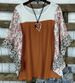 Aria Basics Aria Basics 2022 Cross-Border European And American Women's Clothing Spring/Summer Bat Sleeve Printed Color Block Waffle_ecoleips.com