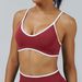 K New Color Blocking Suspender Sports Bra, Shockproof Yoga Bra, Outdoor Fitness Yoga Top, Sports Vest_ecoleips.com