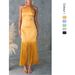 Women's Clothing Summer New Fashion Temperament Solid Color Off Shoulder Tassel Design Tight Hip Dress_ecoleips.com