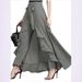 Women's High Waist Wide Leg Chiffon Pants Autumn New Large Size Trousers_ecoleips.com