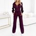 Women's Clothing New Style Autumn And Winter Hooded Zipper Jacket Tight Solid Color Two Piece Set_ecoleips.com