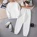 Women's Fleece Lined Thickened Round Neck Sweatshirt And Sweatpants Set Casual Versatile Autumn Winter European American Trendy Printed 0019_ecoleips.com