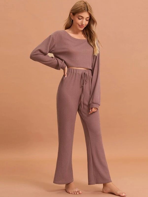 Women's Clothing autumn and winter new home clothes casual clothes two piece suits for women long sleeved trousers home suits two piece suits_ecoleips.com