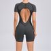 Three Dimensional Beauty Sports One Piece Tight Short Sleeved Hollow Beautiful Back Jumpsuit Female Fitness Clothes One Piece Yoga_ecoleips.com