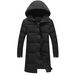 Knee-Length Thermal Parka For Men – Windproof Hooded Winter Coat With Duck Down Fill (S-5XL, Slim Fit, Multi-Pocket Design, Unisex Black/White)_ecoleips.com