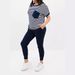 Women's Striped Casual Top Two Piece Set with Solid Color Pocket Slim Fit Trousers Short Sleeved Top Elastic Waist_ecoleips.com