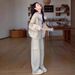 High-End Casual Sports Suit For Women, Winter, Petite Workwear Style, Sweatshirt And Sweatpants Two-Piece Set, Early_ecoleips.com