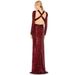 Women's Clothing Women's Solid Color Sequined Evening Dress European American Style V Neck Mid Sleeve Tie Up Bodycon For Party Wear_ecoleips.com